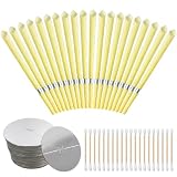 ZOCONE 20 Piezas Velas para Limpiar Los Oidos Adultos Conos Cera Quitar Cera Oidos con 10 Discos Protectores, Kit de Vela de Oreja Abejas Orgánica Natural