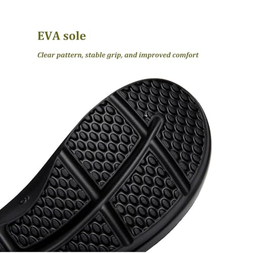 Men's Flip-Flop EVA Thick Soled Slippers,Lightweight Comfort Arch Support Couple Clip Toe Sandals,Slides Comfortable Platform Beach Shoes(Size:EU 46/47,Color:Beige)3