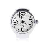 Generic Unisex Mini 5 Colori Uomini Donne Coppia Anello Orologio Elastico Dito In Acciaio Inox Orologi Stabile E Durevole