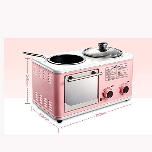 Electric 3 in 1 Household Breakfasthine Mini Bread Toaster Baking Oven Omelette Fry Pan Hot Pot Boiler Steamer,