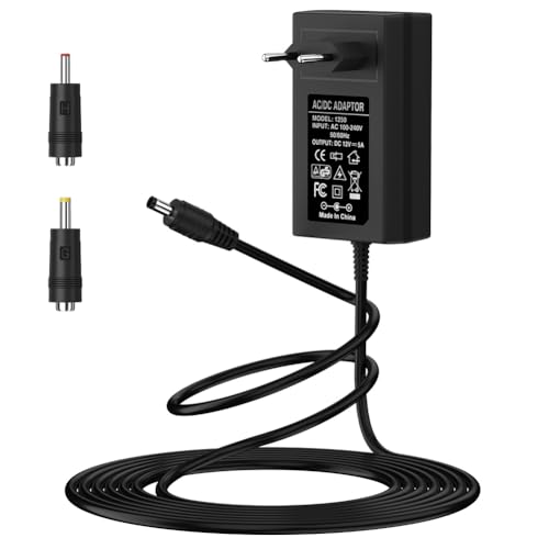 OFFCUP 12V 5A Adattatore di Alimentazione Universale, 60W Trasformatori Adattatore di Alimentazione, Alimentatore per Proiettori, Striscia LED, Stampanti, Monitor, Altoparlanti, Monitor, Testa Singola