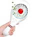 MINI Handheld Fan Portable Fan Bowling Standable Fan with LED Light 3 Speeds USB Rechargeable Battery Safety Quiet Low Noise Personal Desk Table for Home Travel Bedroom Library Office Outdoor(White)