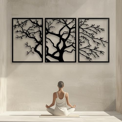 Cadeau de pendaison de crémaillère, triptyque en métal