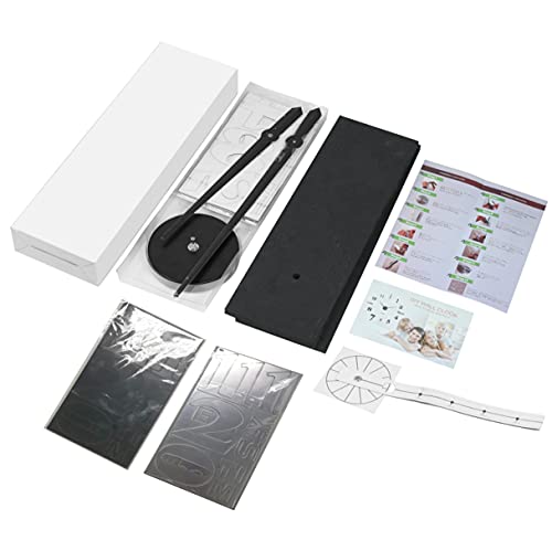 3 In 1 Ferrisa Large 3D Frameless Wall Clock 47 Inch, Modern Silent Diy Wall Clock For Living Room Bedroom Office Decor, One Black Movement + 2 Digital Plates Included（Black +Silver） #TOP7