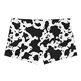 YEXIATODO Cow Print Shorts for Women Plus Size Booty Shorts Rave Hot Pants Tummy Control Skiny-Friendly Gym Dance Workout Hot Pants Lounge Wear for Fitness Pole Jogging Yoga Dance S