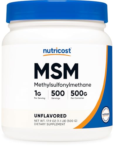 Nutricost Pure MSM Powder 500 Grams (Methylsulfonylmethane)