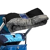 Calienta Manos para Cochecito - Manoplas para Carrito de Bebé - Guantes Impermeables y Cortaviento con Forro Polar - Accesorio de Invierno para Cochecito, Silla de Paseo y Remolque de Bicicleta
