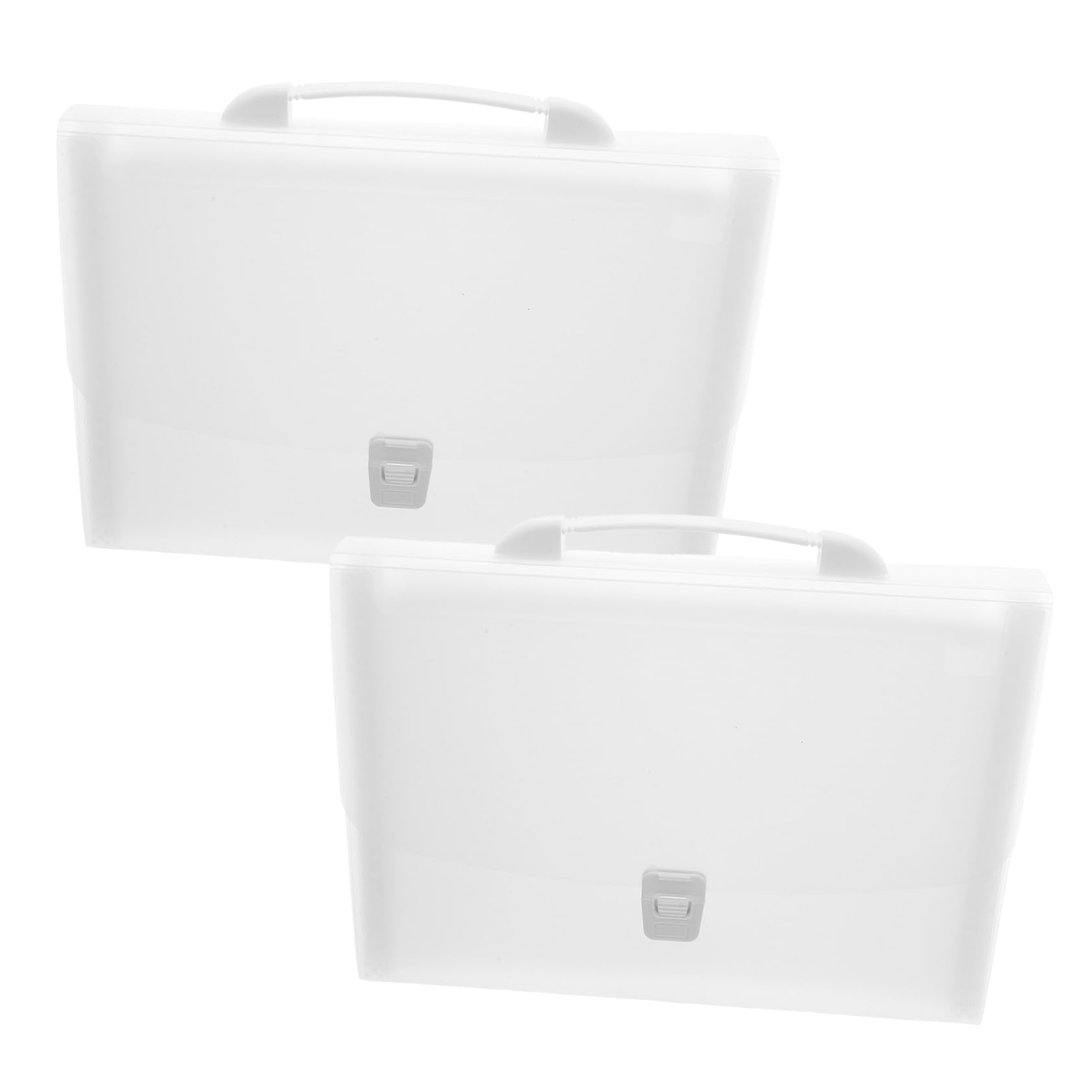 2 Pièces Porte-documents Accordéon Extensibles avec Poignée Organiseur Flexible pour Documents Reçus et Rangement Bureau et Classe