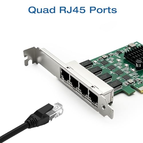 Image of 10Gtek 100M /1000M /2.5G NIC Network Card, Quad RJ-45 Port, with Realtek RTL8125BG Controller, Support Windows /Windows Server /Linux /Ubuntu /Centos /Vmware