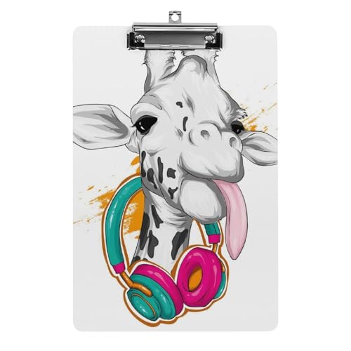 Presse-papiers girafe mignonne avec pince A4 pour organiser vos documents de bureau