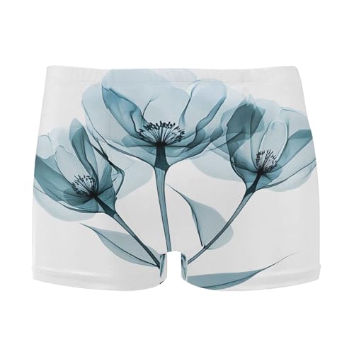 Blue Tulip Flowers Mens Swim Trunk Swimwear Bathing Suit Swim Brief Square Leg Board Short S S0407421