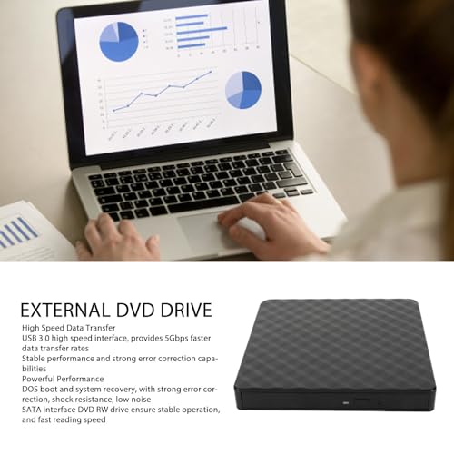 Graveur de CD DVD Externe Double Interface USB C Lecteur Optique Portable Mac OS X Ordinateur - 2