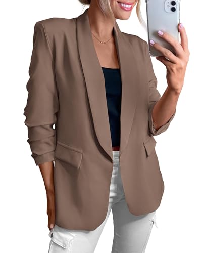 KIRUNDO Womens Blazer 2025 Spring Fall Bussiness Casual Long Sleeve
