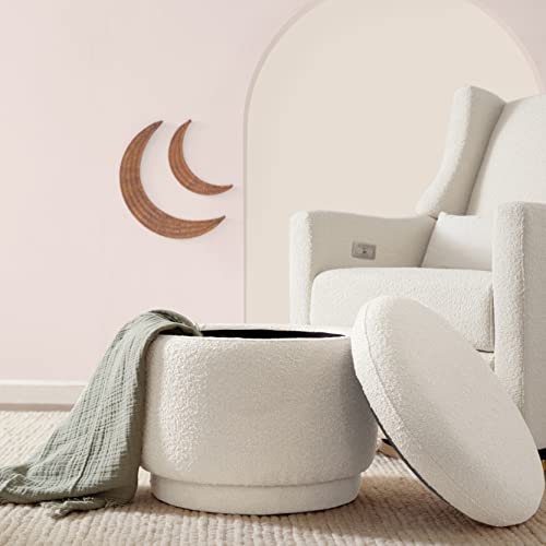 Babyletto Enoki Storage Ottoman In Ivory Boucle, Greenguard Gold And Certipur-Us Certified #TOP1