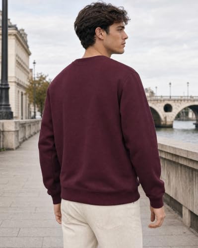 Image of Nobero Sweatshirts for Man Stylish | 280 GSM Rich Cotton Fleece Solid Regular Fit Full Sleeve Sweatshirt for Men | Stylish Casual Wear Winter Crew Neck Sweatshirt for Men