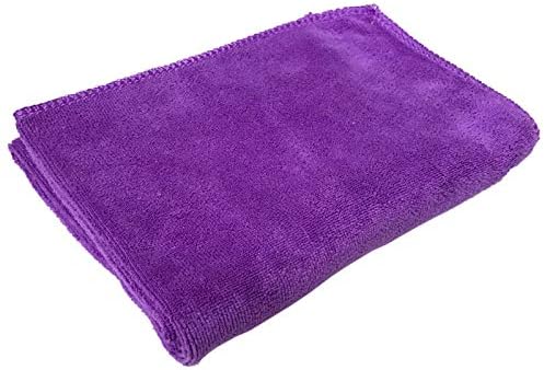 Multi-Purpose Disposable Microfiber Cleaning Towels Reusable Wipes 300 GSM - 6/Pack (24x63 / 60x160cm, Purple)