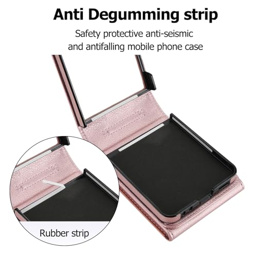 Étui portefeuille RFID pour Samsung Galaxy Z Flip 7 avec anneau antichoc - 5