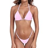 SHERRYLO Crystal Extreme Micro Bikini G String Brazilian Thong Bikinis Sexy Tiny Swimsuits for Women Exotic Womens Microkini