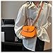 Women's Leather Tote Handbags,Bamboo Shaped Top Handle Satchel Crossbody Bag Vintage Shoulder Bag (Orange)