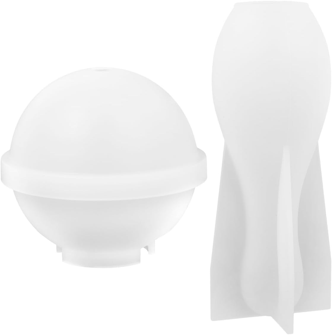 HOMSFOU Bowling Mold Set for DIY Crafts Silicone Bowling Ball and Pin Mold 5.90 Inch Reusable Easy Clean Casting for Home Decor Tabletop and Kids Art Projects