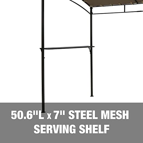 Bliss Hammocks Bliss Outdoors Bca-100 85In Bbq Grill Gazebo Canopy W/Serving Shelf, Steel Construction, Weather-Resistant, Sun-Shade, Bronze #TOP4