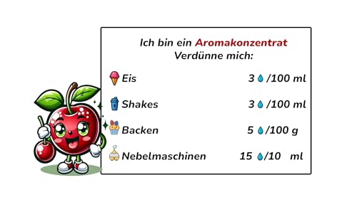 Twizzy Kirsche Lebensmittelaroma -60ml- Intensives Aroma – Ideal zum Backen, in Lebensmitteln & Getränken, auch für Vernebl., Nebelm., uvm