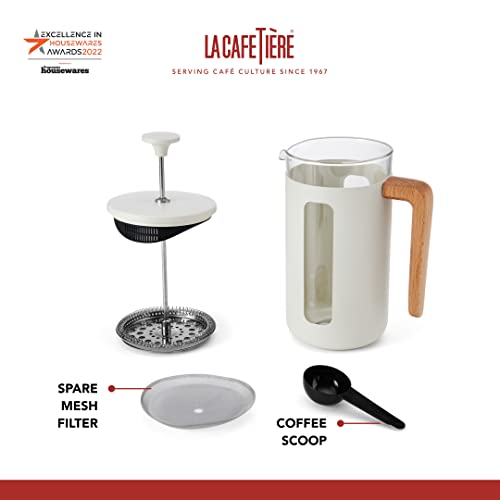 La Cafetière Pisa Cafetière, 3-Cup/35ml, Heat-Resistant Borosilicate Glass and Stainless Steel with Easy-Grip Plunger - Image 4