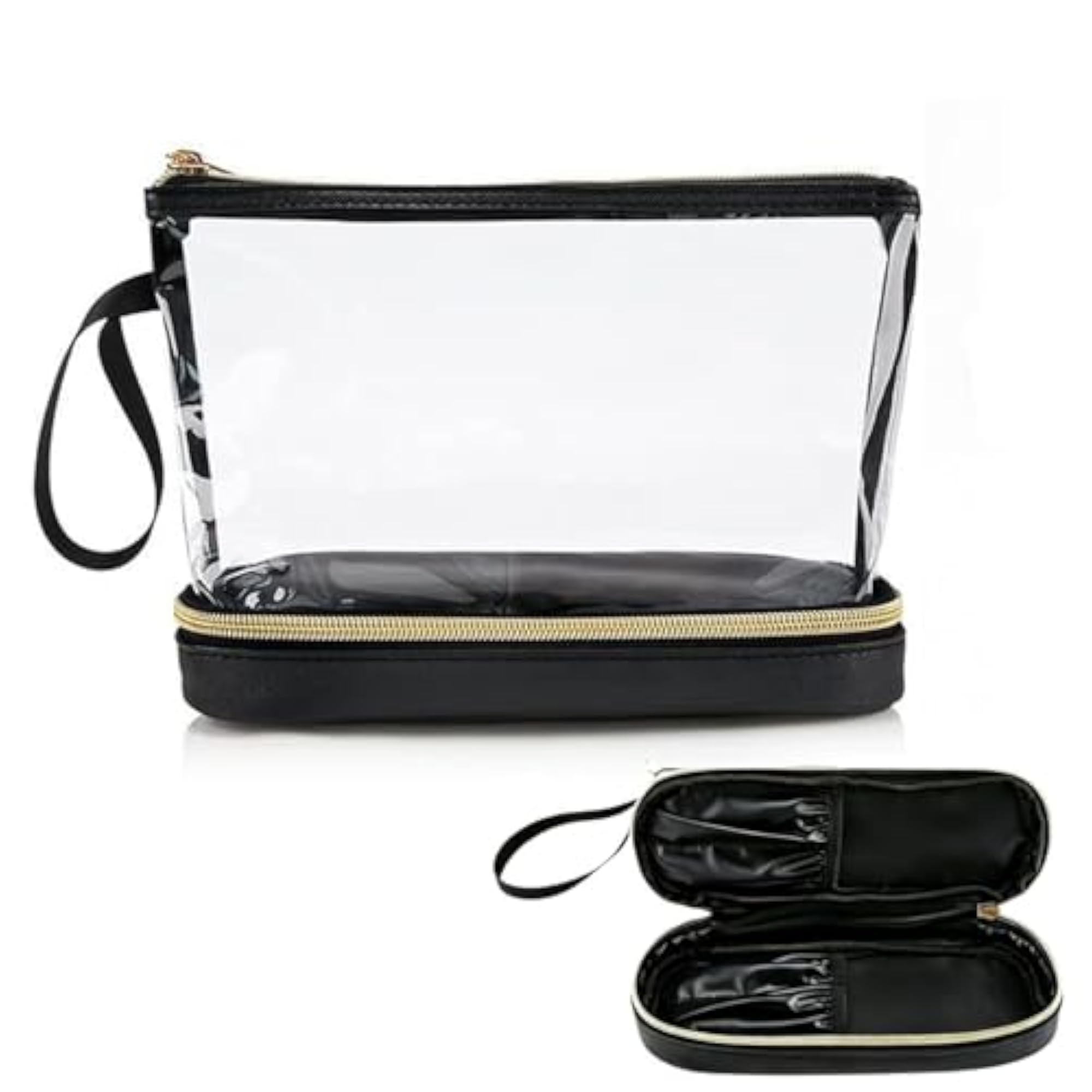 Dual-Layer Waterproof Makeup Pouch Bag, Travel-Ready