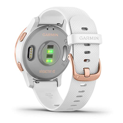 Garmin Unisex - Erwachsene vivoactive 4S , Rosegold/Wei&szlig;, S, 010-02172-22