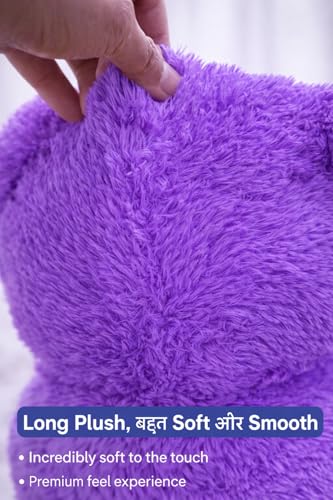 Image of ZEXSAZONE 2 Feet Purple Giant Teddy Bear Soft, Plush, and Cuddly Stuffed Animal for Kids, Birthdays, Anniversaries, Valentine's Day, and Special Occasions Large Huggable (Purple /2fit)