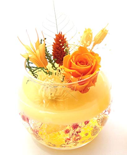 香る ニチフロ プリザーブドフラワー 敬老の日 クリスマスプレゼント 誕生日 ギフト アロマ ジェル グラスアレンジ 枯れない花 日本製 ベル