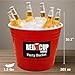 Large Party Ice & Beverage Tub, Durable Plastic Drink Cooler for Parties, Bar & Kitchen, for Holiday, Wine Chiller, Beer & Champagne Tub, Unbreakable Beverage Holder, Galvanized tub