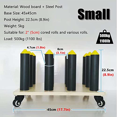 Carrello portatile in tessuto metallico con tavola in legno, supporto per supporti per fotografia, carta e rotoli di vinile, ideale per ufficio e negozio di stampa