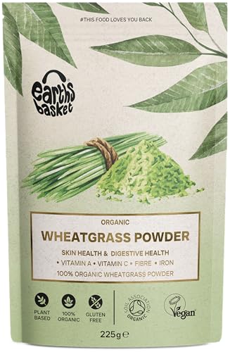 Earths Basket Bio-Weizengraspulver für Energie & Haut, 225g