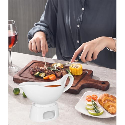 Large White Gravy Boat, 20oz hot sauce, salad dressing, milk, microwave and refrigerator safety