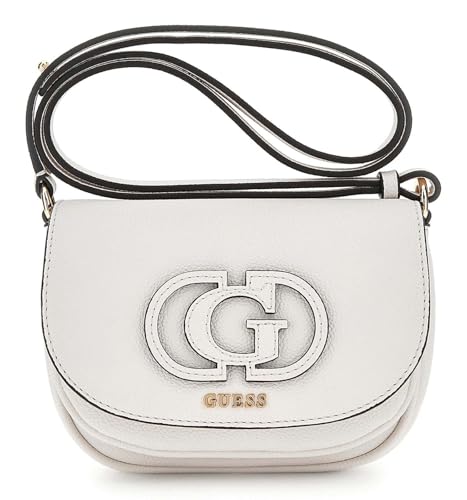 Mini sac bandoulière Guess Calebra petit sac à rabat femme blanc crème