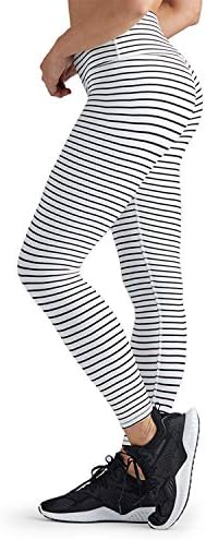 Glyder High Power Legging II - Women's White/Black Stripe Small