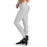 Glyder High Power Legging II - Women's White/Black Stripe Small