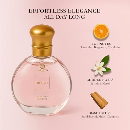 Image of Carlton London Mayfair Elegance Gift Set for Women - Blush Eau De Parfum 30ml, Travel Perfume Spray & Stylish Beige Wallet | Luxury Fragrance & Wallet Combo for Birthday, Anniversary & Wedding Gift