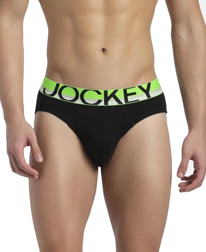 Image of Jockey FP02 Men Super Combed Cotton Rib Solid Brief with Ultrasoft Waistband