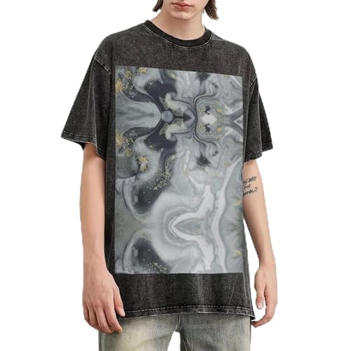 T-shirt ample délavé style marbre oriental parfait pour les sorties urbaines