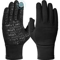 FanVean Handschuhe für Winter Herren Damen: 360°Touchscreen,Wasserdicht,Winddicht,Thermo für Schnee,Skifahren,Laufen,Radfahren,Autofahren,Motorradfahren und Workouts-Warme Mittlere Schwarz
