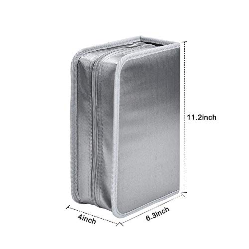 Vicoter CD/DVD Case, 128 Capacity Large CD DVD Case Wallet Holder Storage Organizer Bag for Home Car Travel (Silver) - Thumbnail 3