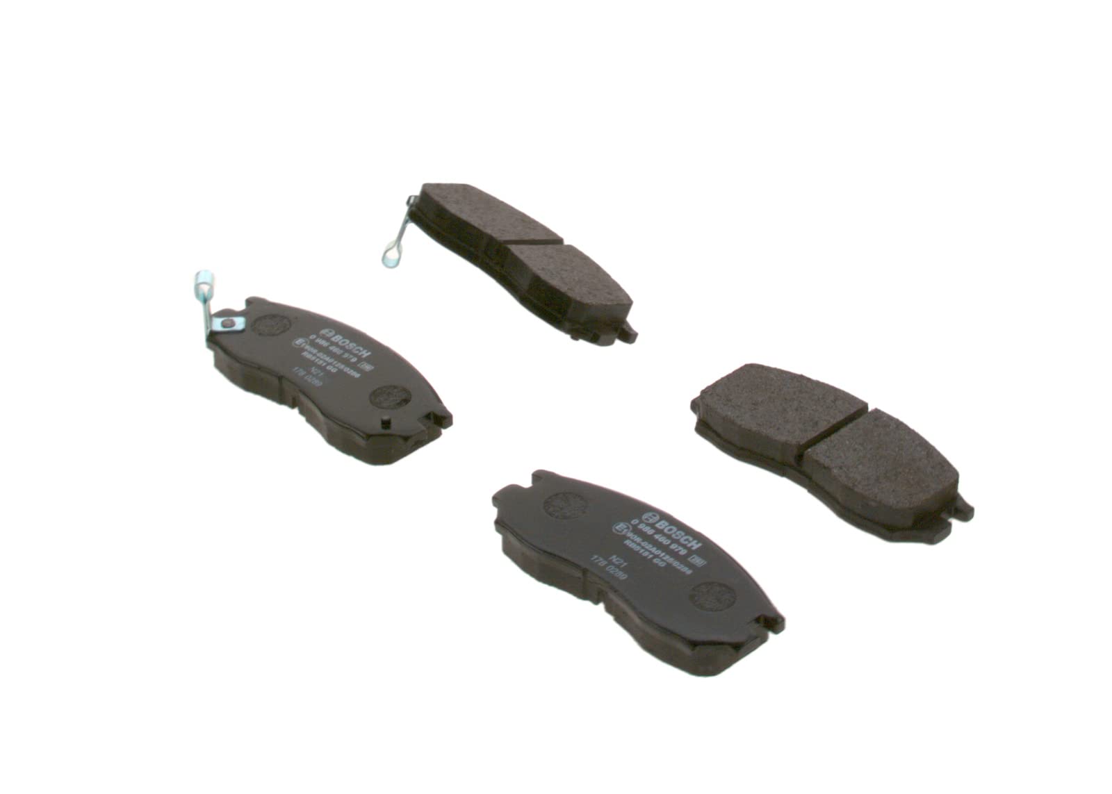 Bosch BP548 - Brake Pads Car Front Axle - Bosch Quality - Reduced Noise and Dust - ECE-R90 Certified - Copper-Free - 1 Set of 4 Pads