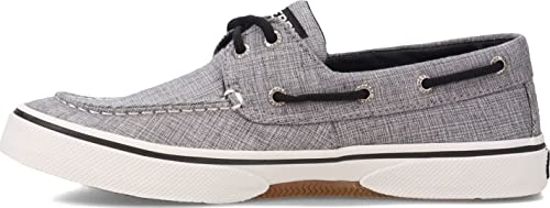 Sperry Halyard 2-Eye Linen Chambray Black 11.5 W (EE)