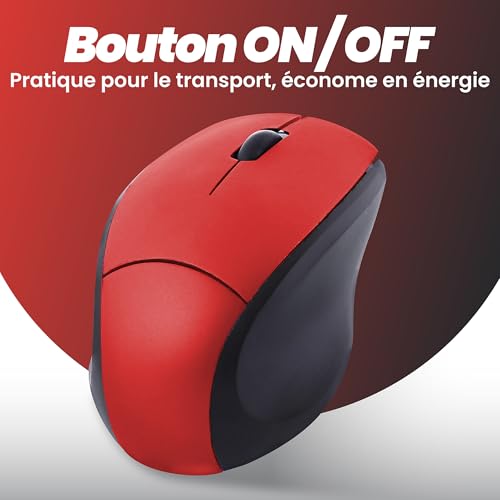 T'nb Mm240Rd-Miny-Mini Mouse Wireless Ottico 2,4 Ghz-Rosso - 6