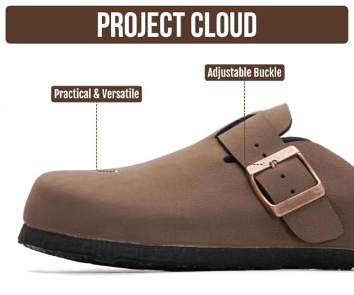 Image of 100% Genuine Leather Slip-on Footbed Clogs for Women - Fall Shoes for Women