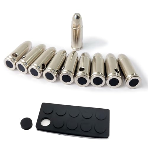 Angeebin Training Snap Caps for Dry Fire Training Dummy Rounds Practice Safe Loading Firing (9MM-10pcs)