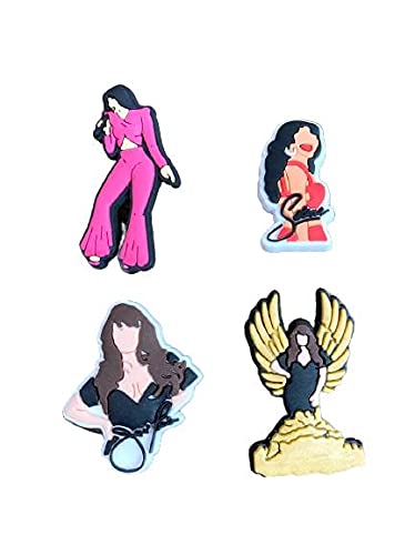 Charm For Crocs Shoes - Selena Shoe charms | Jenni Rivera Shoe Charms - Croc Stickers Charms - Stickers For Crocs Shoes - Decorations For Crocs - Croc Buttons Charms (#1)