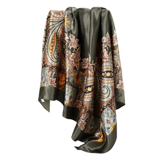 Large Square Head Satin Scarf Silk Feeling Hair Scarf 35"Head Scarves Bandana for Women Headscarfs for Women's Hair2
